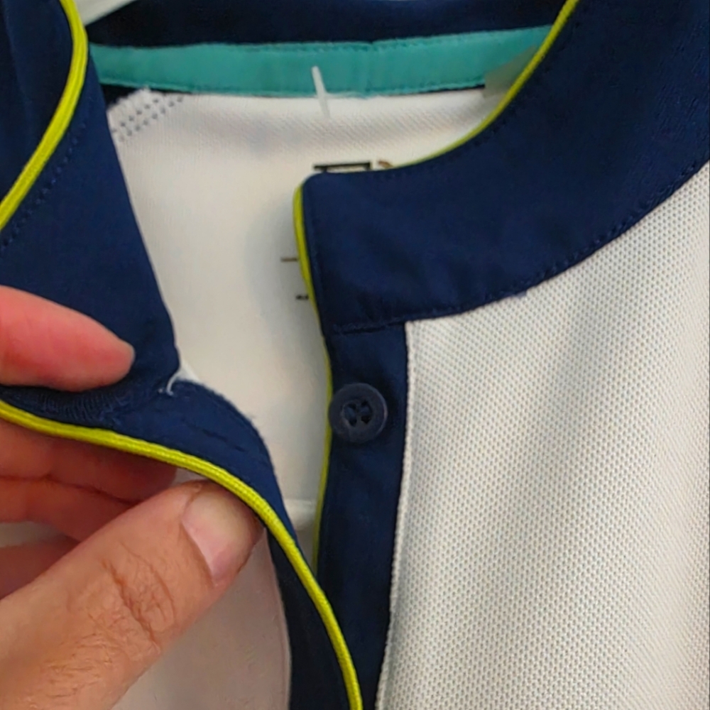 Women's EP New‎ York White and Blue Polo Shirt Sz. Medium - Picture 5 of 7